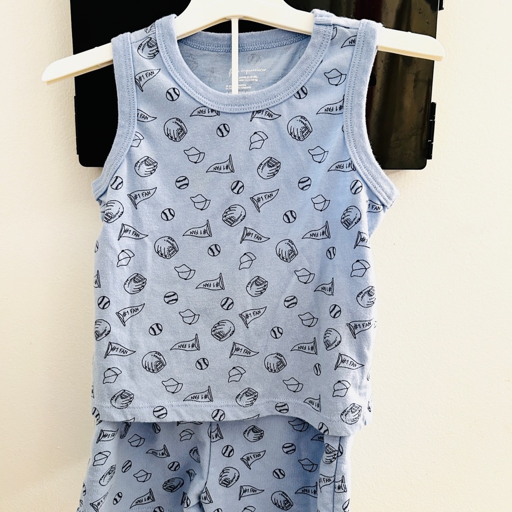 First Impressions Blue Sports Print Set